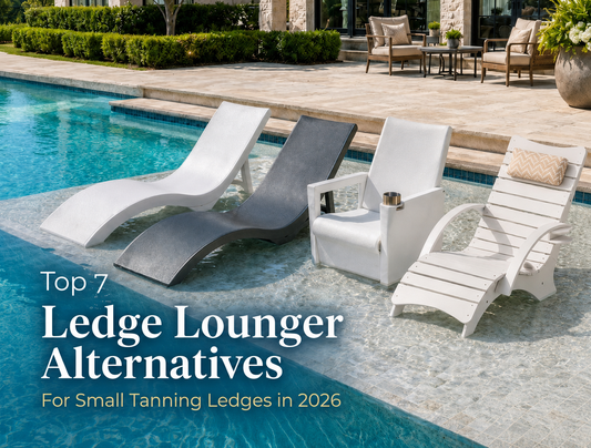 Top Ledge Lounger alternatives for small tanning ledges with compact in-pool lounge chairs