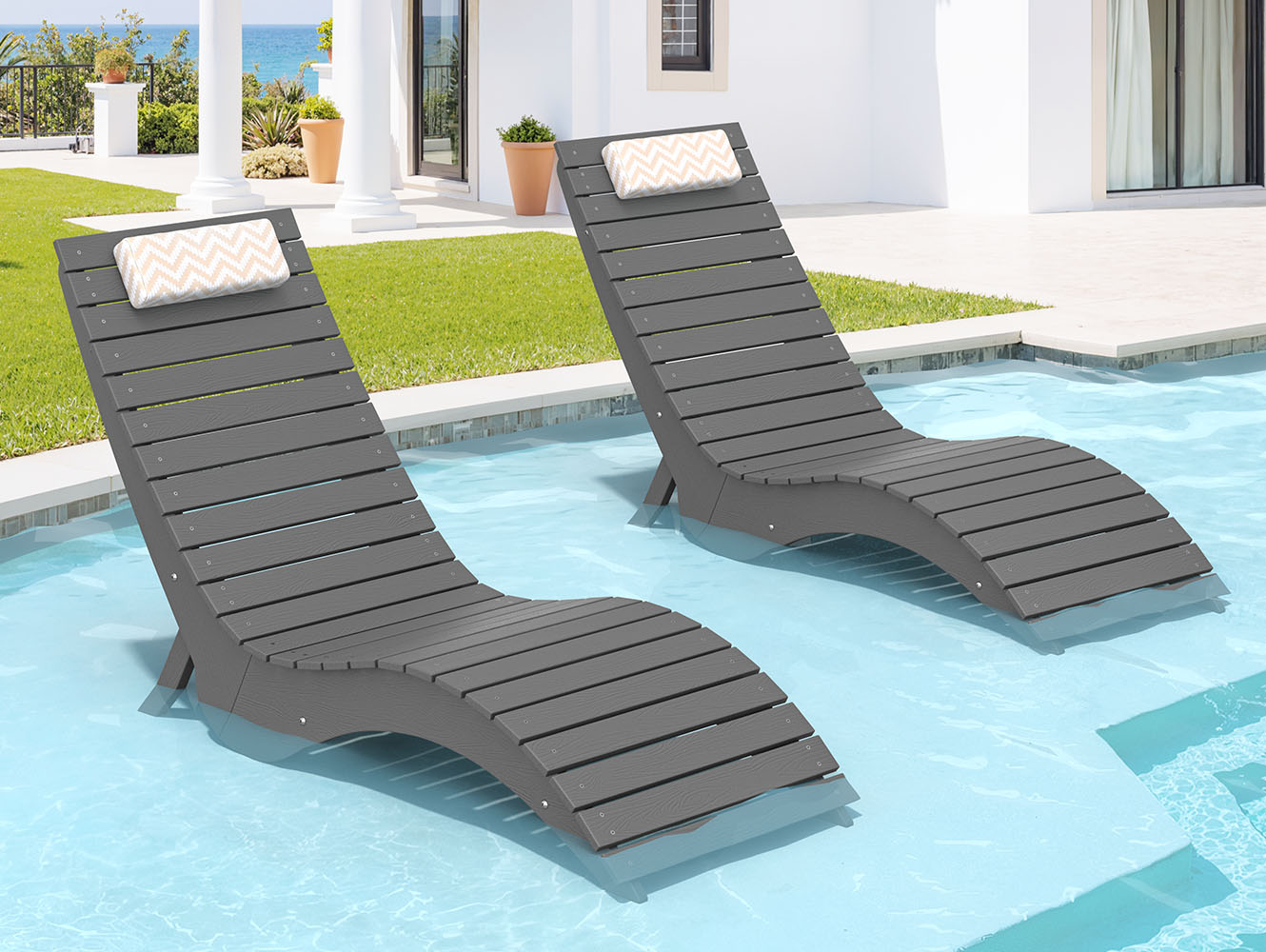 AquaCurve™ Aquawave Sun Shelf Chairs for In-Pool Use