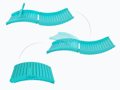 foldable pool lounger design that folds flat for storage