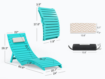 folding pool lounge chair dimensions with headrest and folded size