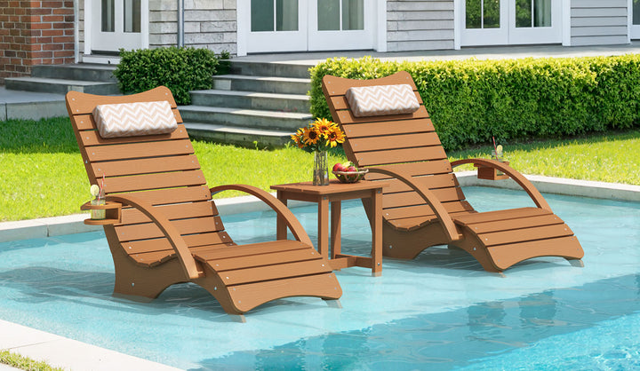 AquaCurve in-pool lounge chairs spaced evenly on a shallow tanning ledge.