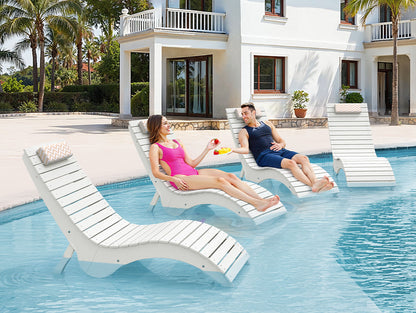 In-Pool Loungers & Chaise Sets, HDPS Pool Lounge Chairs with Headrests