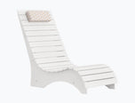 White in-pool lounge chair for compact tanning ledges