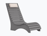 Dark gray in-pool lounge chair for compact tanning ledges