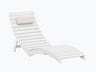 white folding pool chair with headrest for shallow pool ledges