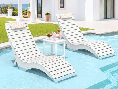 In-Pool Loungers & Chaise Sets, HDPS Pool Lounge Chairs with Headrests