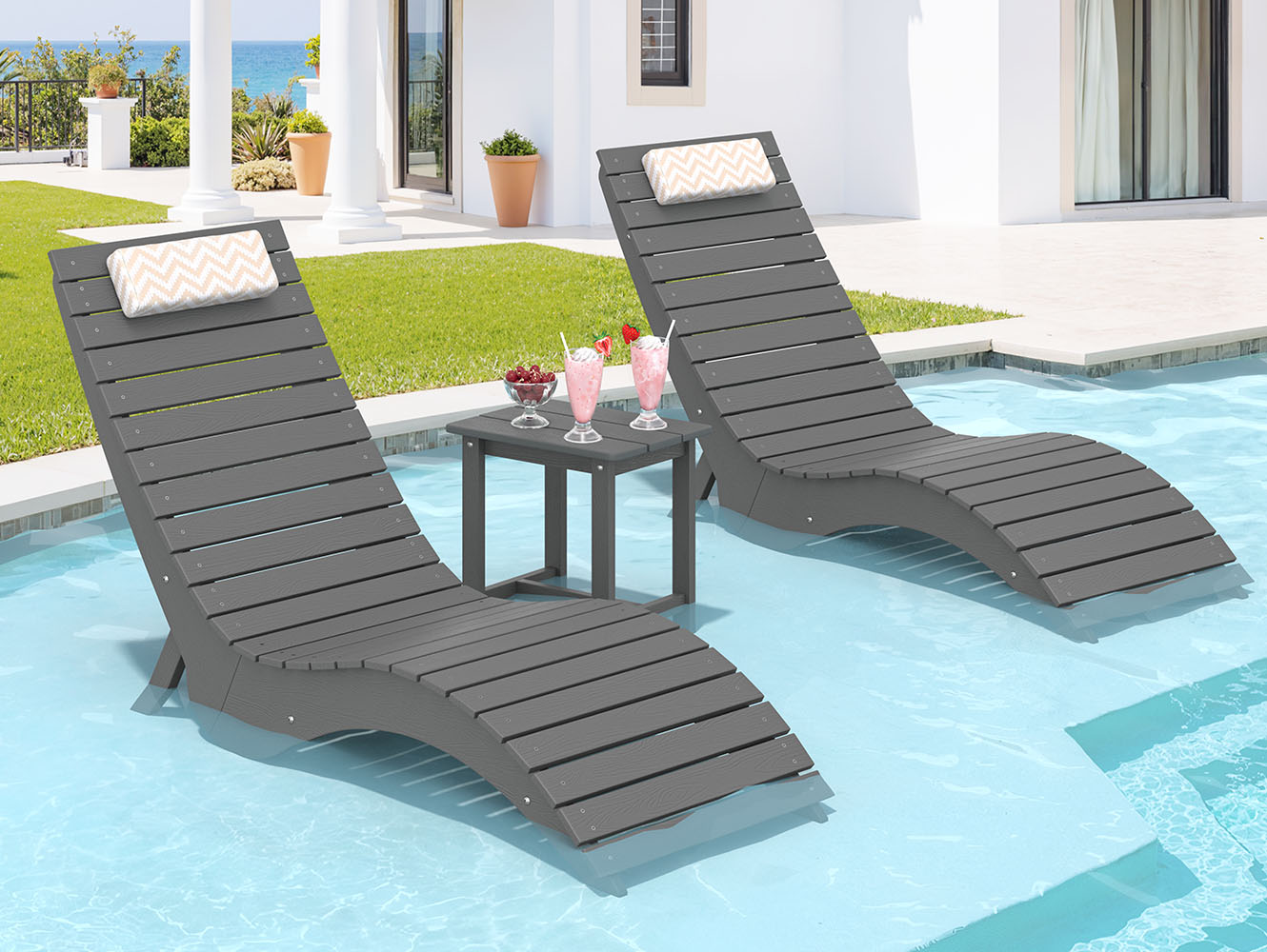 AquaCurve™ Aquawave Sun Shelf Chairs for In-Pool Use