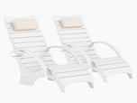 AquaCurve™ Aquawave In-Pool Lounge Chair with Armrests & Cup Holder for Tanning Ledge and Sun Shelf | Michelle