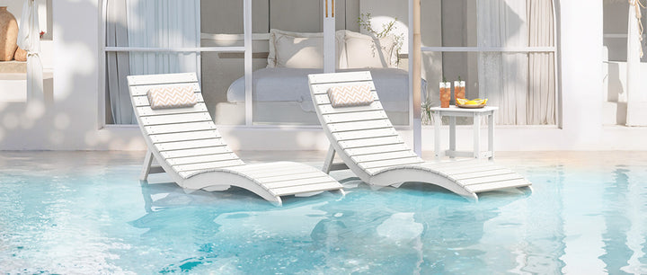 foldable pool lounger for compact backyard pool layouts