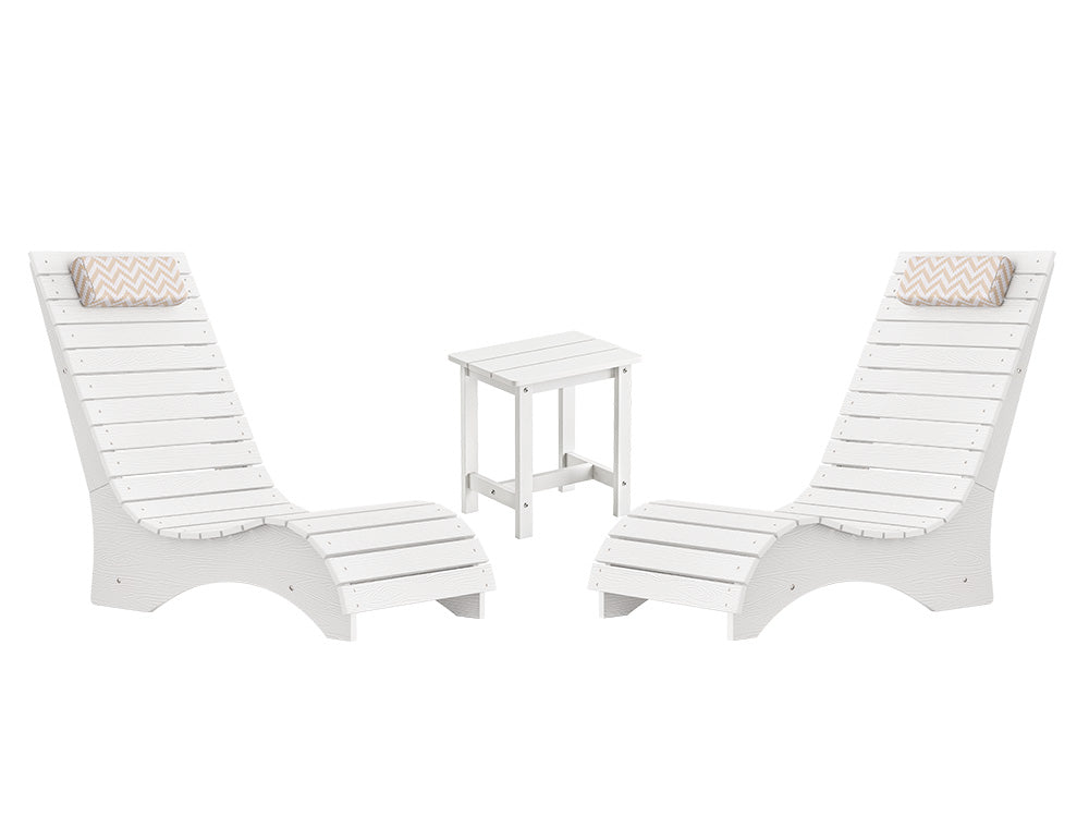 In-Pool Loungers & Chaise Sets, HDPS Pool Lounge Chairs for Shallow Water with Headrests