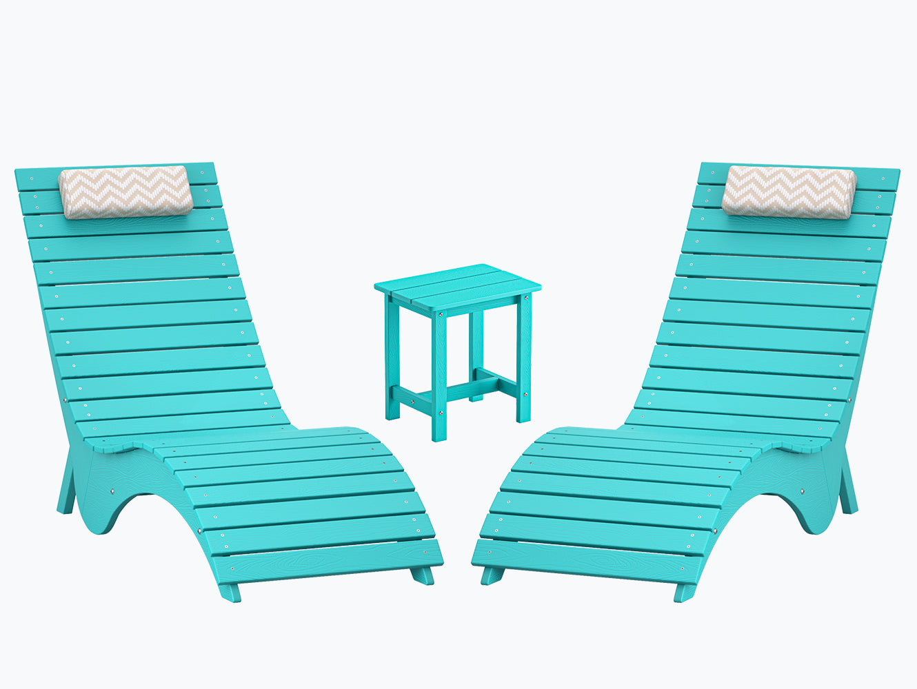 In-Pool Loungers & Chaise Sets, HDPS Pool Lounge Chairs with Headrests