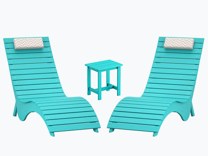 In-Pool Loungers & Chaise Sets, HDPS Pool Lounge Chairs with Headrests