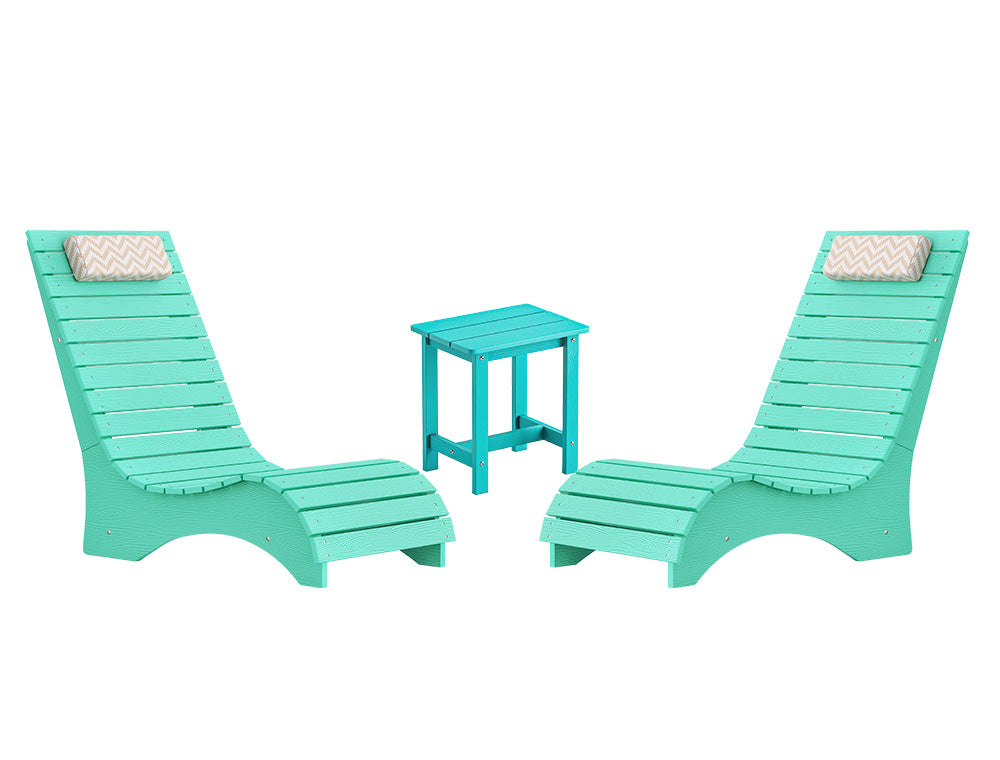 In-Pool Loungers & Chaise Sets, HDPS Pool Lounge Chairs for Shallow Water with Headrests