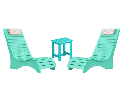 In-Pool Loungers & Chaise Sets, HDPS Pool Lounge Chairs for Shallow Water with Headrests