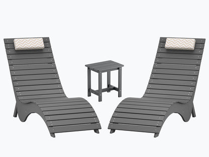 In-Pool Loungers & Chaise Sets, HDPS Pool Lounge Chairs with Headrests