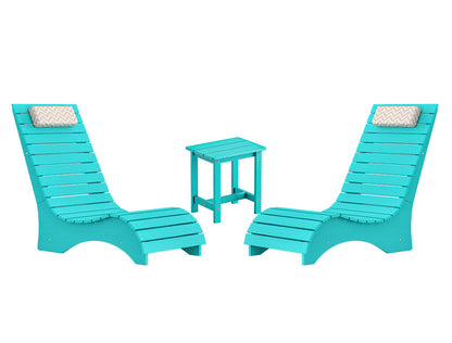 In-Pool Loungers & Chaise Sets, HDPS Pool Lounge Chairs for Shallow Water with Headrests