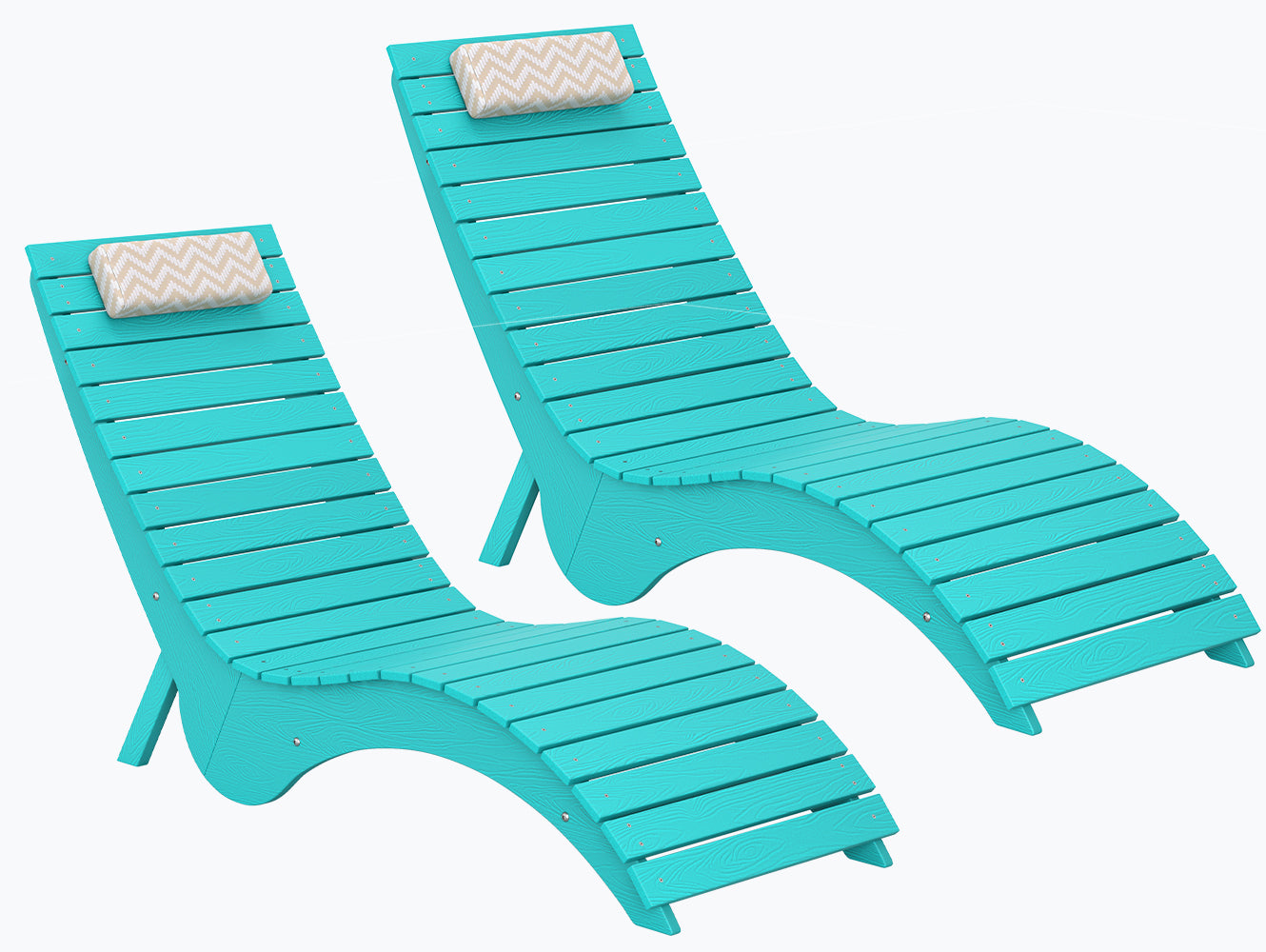 In-Pool Loungers & Chaise Sets, HDPS Pool Lounge Chairs with Headrests