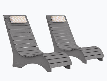 In-Pool Loungers & Chaise Sets, HDPS Pool Lounge Chairs for Shallow Water with Headrests
