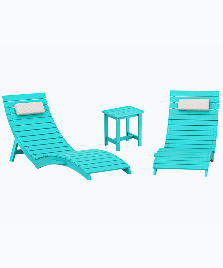 aruba blue foldable pool lounger for bright poolside style