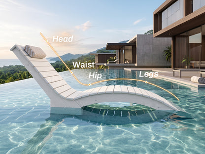 AquaCurve™ Aquawave In-Pool Chaise Lounge Chair for Spacious Tanning Ledges