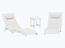 white folding pool chairs with side table for shallow ledge lounging
