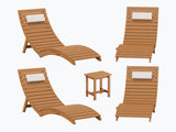 Teak / 4pcs+Table--Extra $300 OFF