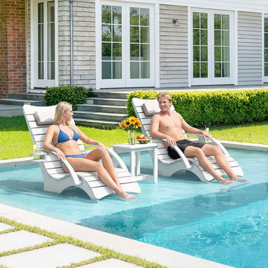 AquaCurve™ Aquawave In-Pool Lounge Chair with Armrests & Cup Holder for Tanning Ledge and Sun Shelf | Michelle