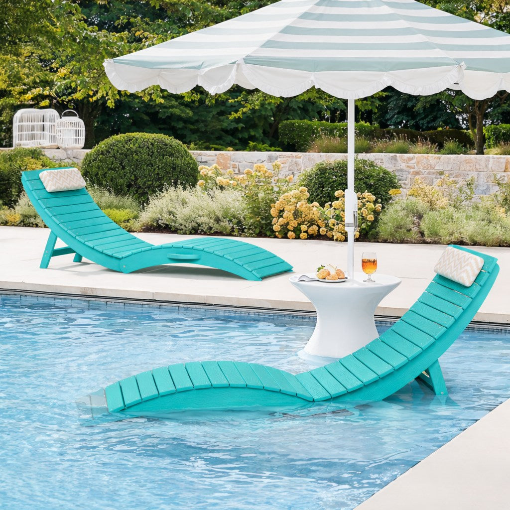 AquaCurve in-pool chair stabilized in shallow water