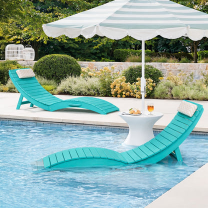 AquaCurve in-pool chair stabilized in shallow water