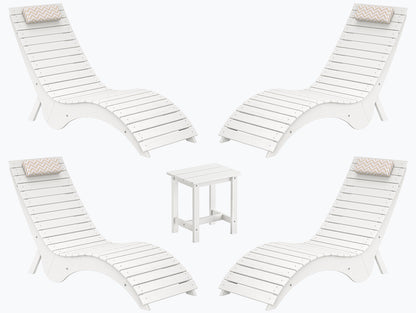 In-Pool Loungers & Chaise Sets, HDPS Pool Lounge Chairs with Headrests