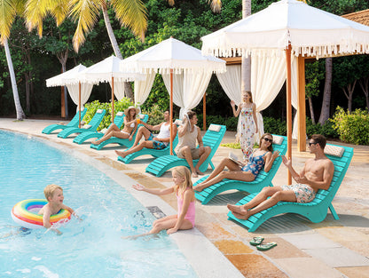 In-Pool Loungers & Chaise Sets, HDPS Pool Lounge Chairs with Headrests