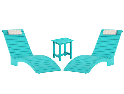 In-Pool Chaise Lounger, HDPS Pool Lounge Chair with Headrest and Weighted Sandbags