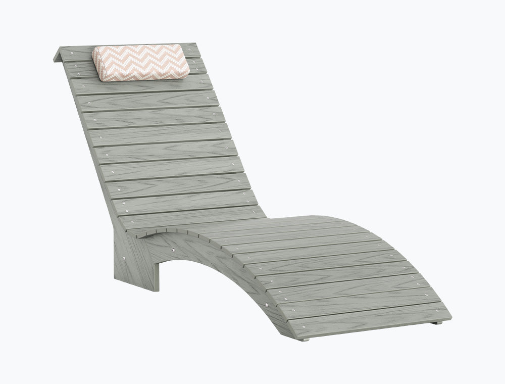 In-Pool Chaise Lounger, HDPS Pool Lounge Chair with Headrest and Weighted Sandbags