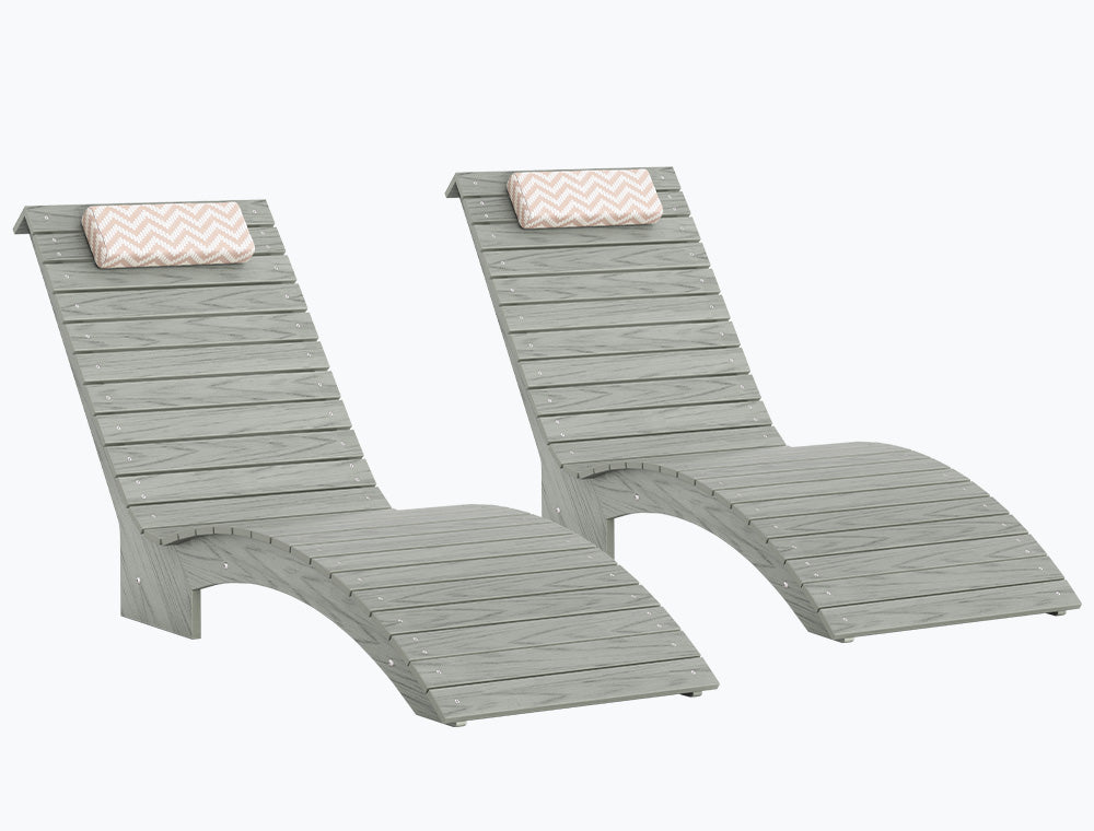 In-Pool Chaise Lounger, HDPS Pool Lounge Chair with Headrest and Weighted Sandbags