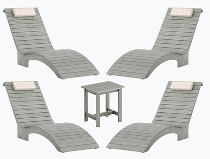 In-Pool Chaise Lounger, HDPS Pool Lounge Chair with Headrest and Weighted Sandbags