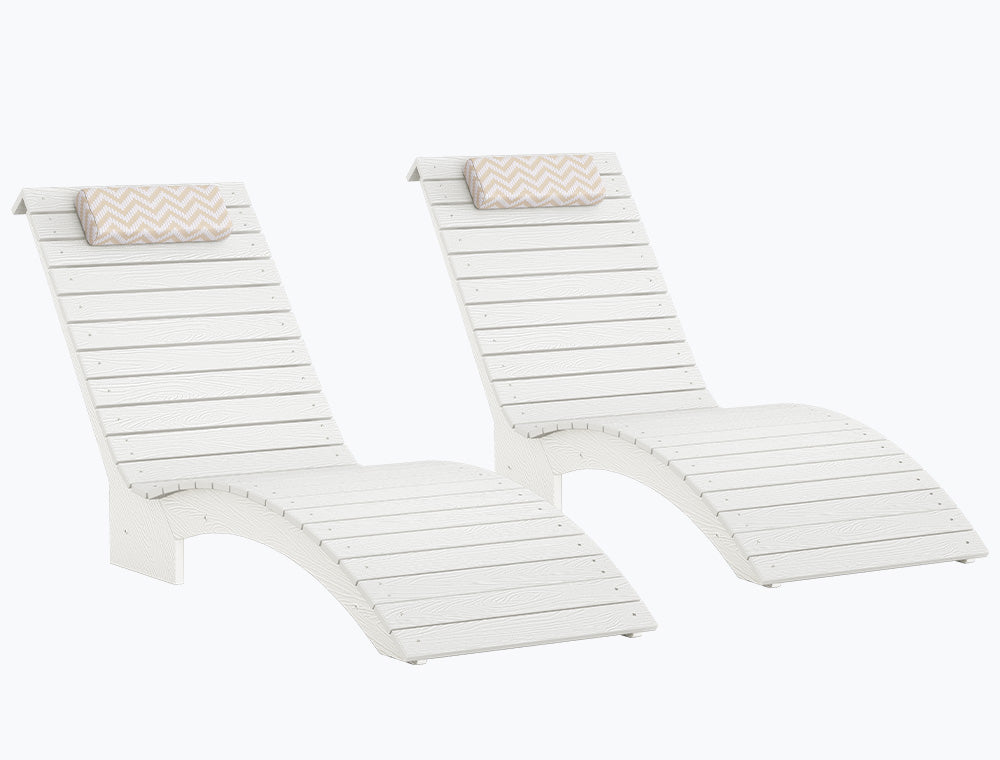 In-Pool Chaise Lounger, HDPS Pool Lounge Chair with Headrest and Weighted Sandbags