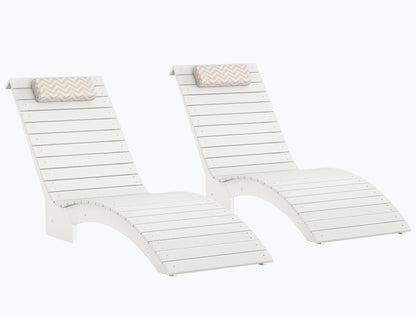 In-Pool Chaise Lounger, HDPS Pool Lounge Chair with Headrest and Weighted Sandbags