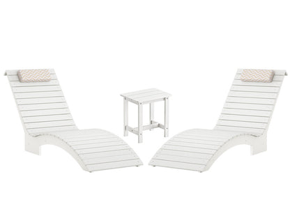 In-Pool Chaise Lounger, HDPS Pool Lounge Chair with Headrest and Weighted Sandbags