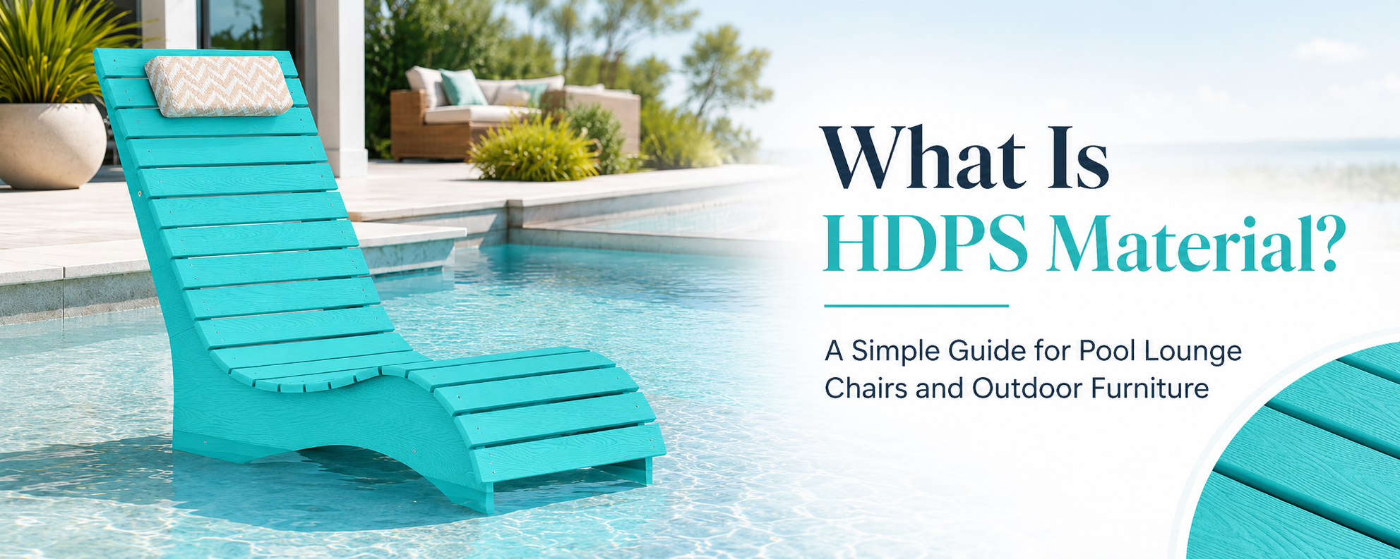 AquaCurve HDPS in-pool lounge chairs for tanning ledges and shallow-water pool areas