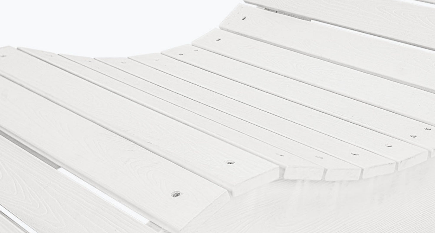 close-up of durable HDPS material used in in-pool lounge chair construction