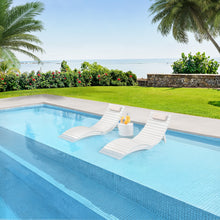 Folding Pool Lounge Chair with Headrest, Pre‑Assembled HDPS, Anti‑Floating Design